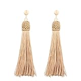 MELUOGE Handcraft gorgeous Long Tassel Drop Dangle Earrings For Wedding Party Dance Jewelry 4.5