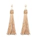 MELUOGE Handcraft gorgeous Long Tassel Drop Dangle Earrings For Wedding Party Dance Jewelry 4.5