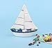 Dedoot Wooden Miniature Sailing Boat, Miniature Mini Sailboat Model Home Decor Set, Pack of 6 Sailboat Decor Sailboat Model Decoration 4.9X 4.3 x 1.2 Inches