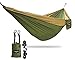 Double Camping Hammock by Arctic Current - Portable Lightweight Parachute Nylon Hammock for Camping, Backpacking or Travel Tree Hammock - Includes Rope, Tree Friendly Nylon Straps and Steel Carabiners