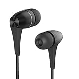 In Ear Headphones, Vomercy Headphones In Ear Earbuds with Mic Wired Headphones Black Earbuds
