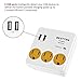 BESTTEN 3.1A Dual USB Wall Outlet Surge Protector with 3 AC Outlets, 15A/125V/1875W, Child Safty Covers, ETL Listed