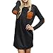 GBSELL Womens Ladies Long Sleeve Pocket Casual Loose Short Mini Dress Casual Party (Deep Gray, XL)