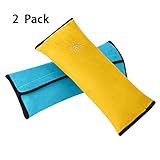Seatbelt Pillow -HONTECH 2Pack Safety Car Adjust Headrest Shoulder Neck Protector Cushion for Children Adults (2 Pack)