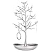 CrazySound Jewelry Holder/Jewelry Organizer, Silver Birds Tree, Jewelry Stand Display for Hanging Earrings,Necklace,Bracelet Rack Tower(Silver)