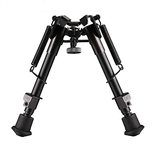 GOHIKING Tactical Rifle Bipod 6" to 9" Hunting Adjustable Spring Return Sniper Sling Swivel Mount for AR15 22 Air Guns