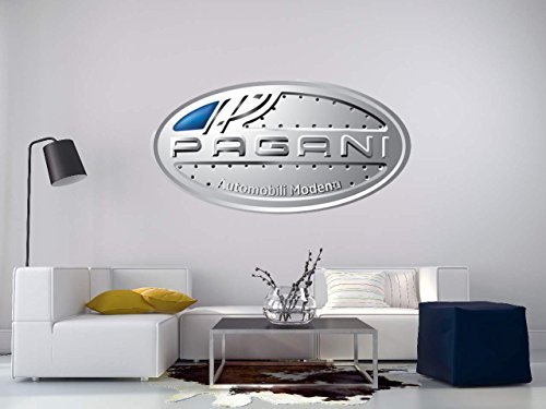 PAGANI SHIELD CAR BADGE WALL STICKER MODERN DECORATIVE LOUNGE BEDROOM REMOVABLE