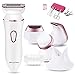 Ladies Electric Shaver, Morpilot 4 in 1 Cordless Electric Razor for Woman and Waterproof Body Hair Bikini Trimmer, Wet/Dry Rechargeable Woman Shaver with FDA Approved (4 IN 1)
