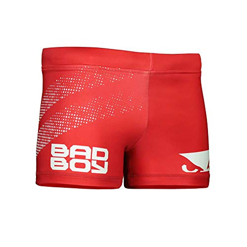 Bad Boy Classic Polyester Competition MMA Mixed Martial Arts Vale Tudo Shorts Red/White - X-Large - Thumbnail 2