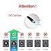 VeeDoo 12V DC Power Adapter, 12 Volt LED Strip Lights Power Supply 3A 36W, Wall Mounted AC110V to DC12V Switching Transformers with 5.5/2.1 DC Female Barrel Connector to Screw Adaptor