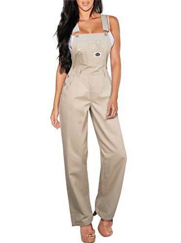 Hybrid & Company Womens Stretch Denim Overalls PVJ156998 Beige/Khak S