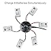 6 Pcs of Keenstone 3.7V 400mAh 25C LiPO Battery w/6-Port Battery Charger for Hubsan X4 (H107,H107C,H107D,H107L,V252,JXD385,F180C) 4 Channel 2.4GHz RC Quadcopter Compatible with Walkera Super CP