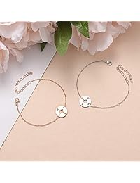 Tarsus - Juego de 2 pulseras de abalorios de larga distancia con diseño de brújula para graduación, amistad, cumpleaños, regalo para mejores amigos, parejas, mujeres, hombres, adolescentes, niñas