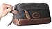 IBLUE Canvas Leather Travel Kit Toiletry Bag Shaving Dopp Case #b96 (grey)