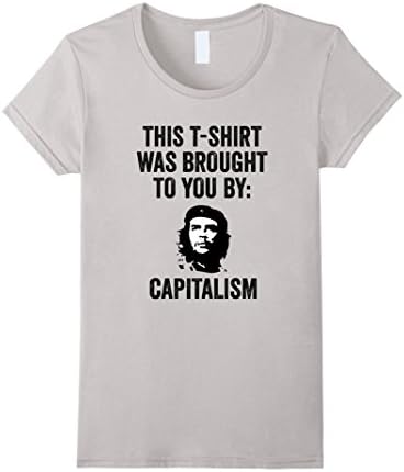 Womens Che Guevara Socialism Capitalism Free Market T Shirt Medium Silver