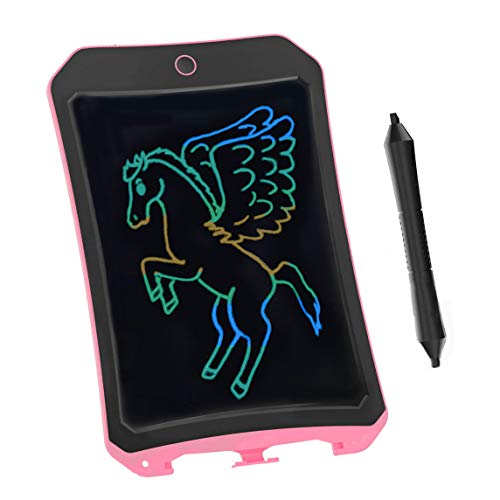 JRD&BS WINL Colorful LCD Writing Tablet for Kids Toys for 3-12 Years Old Girls, 8.5 inch Drawing and Writing Board with Lock Erase Button for Adults for School and Office(Pink)