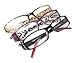 SOOLALA 3-Pairs Womens Designer Fashion Rhinestone Lightweight Reading Glasses, 1.5D