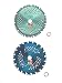 Renegade Blade 2pk-8"-Combo Pack - (1) 20 Teeth Hawk & (1) 44 Teeth Viper - Hybrid Pack Carbide Brush Cutter Weed Eater Blades - 203mm Diameter