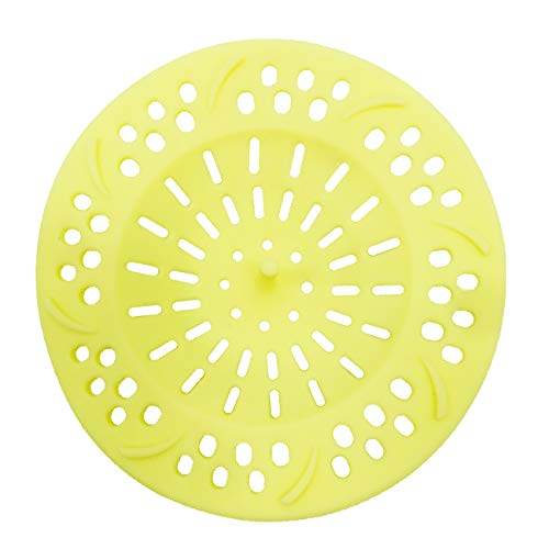 OkayCare Shower Drain Trap Covers Hair Catcher, Rubber Hair Stopper Sink Strainer Drain Cover Silicone Filter for Shower, Sink, Bathroom and Bath Tub (Yellow) - Thumbnail 7