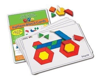 Learning Advantage 7149 Pattern Block Cards, Grade: Kindergarten to 4