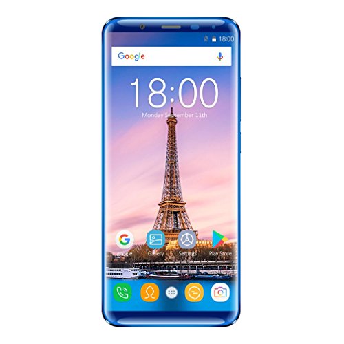 OUKITEL K5000 - Móviles Libres 4G( Android 7.0 Pantalla de 5.7 FHD 18:9,Cámara Trasera de 16.0MP 64GB de ROM,4GB de RAM, MTK6750T 1.5GHz Octa Core, Dual SIM 5000mAh Smartphone)Azul
