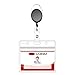 Fushing 5PCS Horizontal ID Badge Holders PVC Card Holders with Retractable Badge Carabiner Reel Clips Badge Reels (Multicolor)