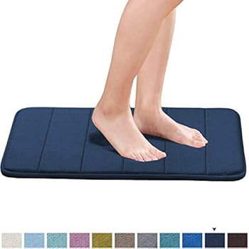 Flamingo P Non-Slip Bathroom Rug Mats Machine-Washable Bath Mats with Water Absorbent Soft Microfibers, 17