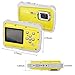 BYbrutek Kids Camera, 12MP HD Children Underwater 3M Waterproof Action Camera Camcorder, 2-Inch LCD, 4X Digital Zoom, 5 MP CMOS Digital Camera (Yellow)