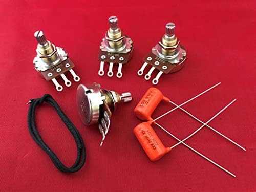 Gibson Epiphone Les Paul Upgrade Wiring Kit Bourns 500K Short Shaft Pots Orange Drop Tone Caps
