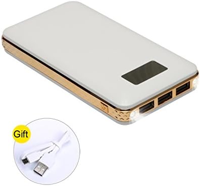 Portable Power Bank 15000mAh Tinkon External Battery, 3 Quick-Charge USB Ports with 2 Flashlights, Compact Backup Charger for iPhone, iPad, Samsung,Galaxy S7, more Mobile Phones