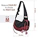 LUMAR Pet Sling Carrier for Dogs Two Size Adjustable M:6-13 Lbs The Only One Adapted Also for Car Seatbelt Connecting Safety a Toy for Traveling with The Small and Medium Dog