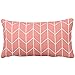 Himoud White Chevron on Coral Pink Modern Chic Lumbar Pillowcase Pillow Covers 20 x12 inches