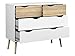 Tvilum Diana 4 Drawer Chest, White/Oak Structure
