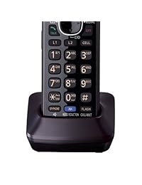 Panasonic KX TG9542B Dect 6.0 sistema de teléfono inalámbrico de 2 líneas con 2 auriculares TGA950B de enlace para celular