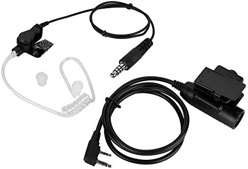 Tosuny Walkie-Talkie Headset with PTT Button, Acoustic Tube Earpiece in-Ear Headset for K-Head Radio with Military Level U94 Type PTT, Air Duct Sound Transmission: Electronics