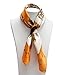 100% Silk Scarf Neckerchief Small Square Print Scarves Women (Classic Belts Orange)
