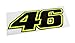 2pcs Reflective Fluorescent Yellow VALENTINO ROSSI 46 MotoGP Racing 6