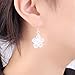Alicenter(TM) Women 925 Sterling Silver Vintage Flower Dangle Drop Hook Earrings Jewelry