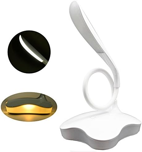 NEW VERSION Gaomoo 3 mode dimmable swan table lamp book lamp with night light 2 in 1 lamp(yellow)