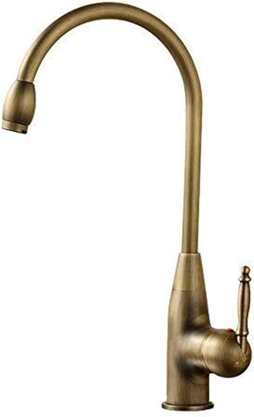 Grifo de la Cocina, la imitación latón Antiguo, Sola manija Grifo del