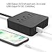 Power Strip with 4 USB Charger 3 AC Outlets,Portable Surge Protector Desktop Charging Station with 5 Feet Extension Cord,Overload Protection for Travel,Home,Office - UL Certified