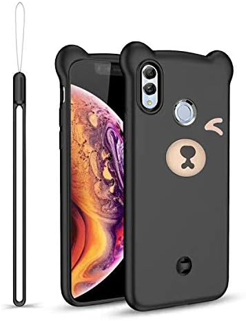 BestTalk Samsung Galaxy A30 Shockproof Bear Case Back Cover for Samsung Galaxy A30 (Bear Case) (Black)