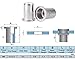 40pcs M6 Rivet Nuts Stainless Steel Threaded Rivet Insert Nuts Rivnuts Nutsert M6-1.0mm