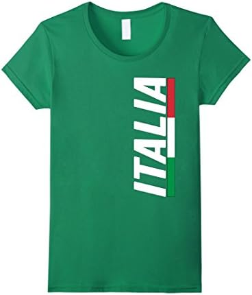 Womens Italia T-shirt Italy Italian Souvenir Small Kelly Green