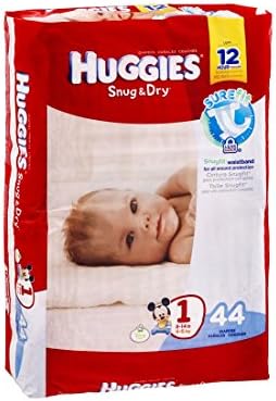 huggies snug and dry size 1 44 ct