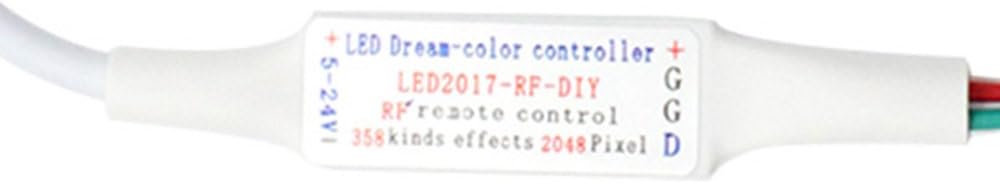 VIPMOON 14-Key RF Dream Colour Wireless Remote LED Controller with 3 Pin JST Connector, DC 5-24V LED Strip Light Controller - Image 5