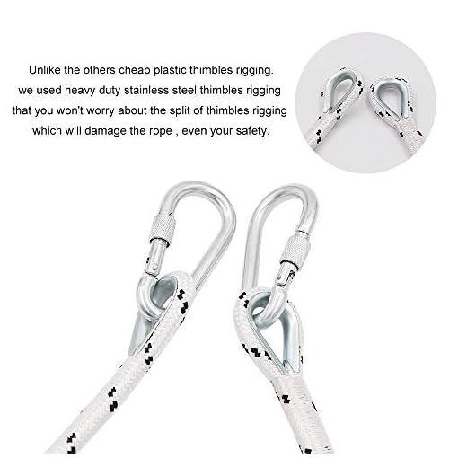 X Ben 7.5' Rope Ladder with 2 Hooks for Kids & Adults, Climbing Game for Swing Accessories, Tree House, Playground, Play… - Image 3