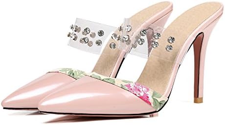 Odetina Women’s Sexy Pointed Toe Sandals Slingback Thin High Heels Slides Mules Dress Pumps Shoes