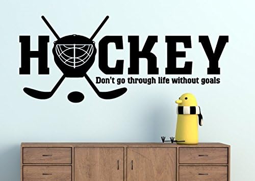 YINGKAI Sports Ice Hockey Wall Decal Living Room Boys Room Decor Vinyl Carving Wall Decal Sticker for Home Window Decoration