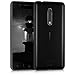 kwmobile Case Compatible with Nokia 5 - Clear Case Soft Slim Flexible Protective TPU Phone Cover - Black/Transparent